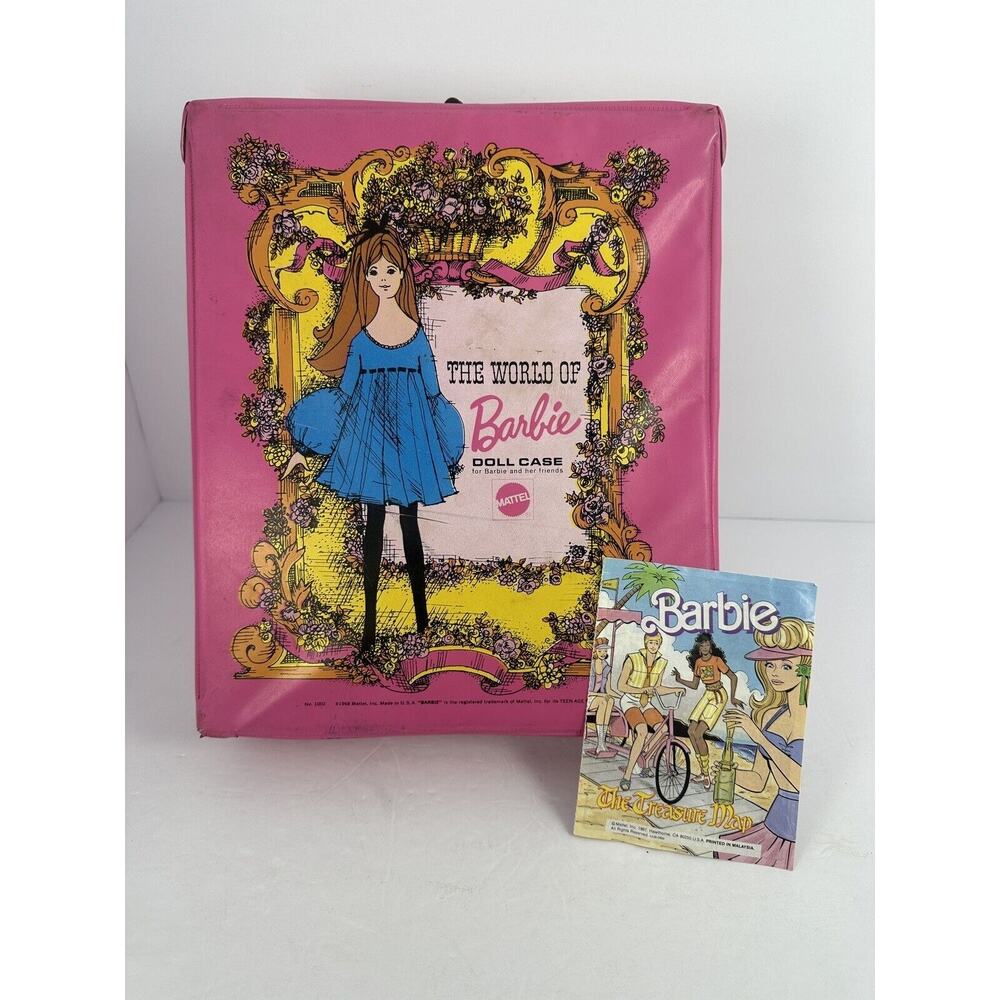 Vintage Barbie Fashion Doll Case Lot Of Clothes Accessories Treasure Map Comic